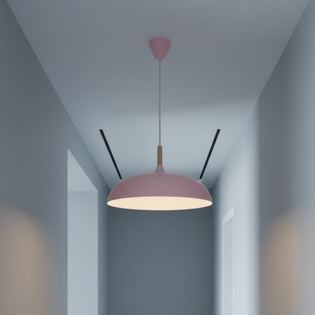 Haft Pendant Light - Scandinavian Kitchen Pendant Lighting with Wood & Iron