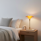 Scandinavian Style Glass Table Lamp - Minimalist LED Bedside & Desk Lighting