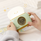 Toastie Digital Alarm Clock with Night Light & Temperature Display for Kids