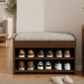 Vintage Solid Wood Shoe Rack Storage - 2/3 Tier Shoe Organizer for Entryway