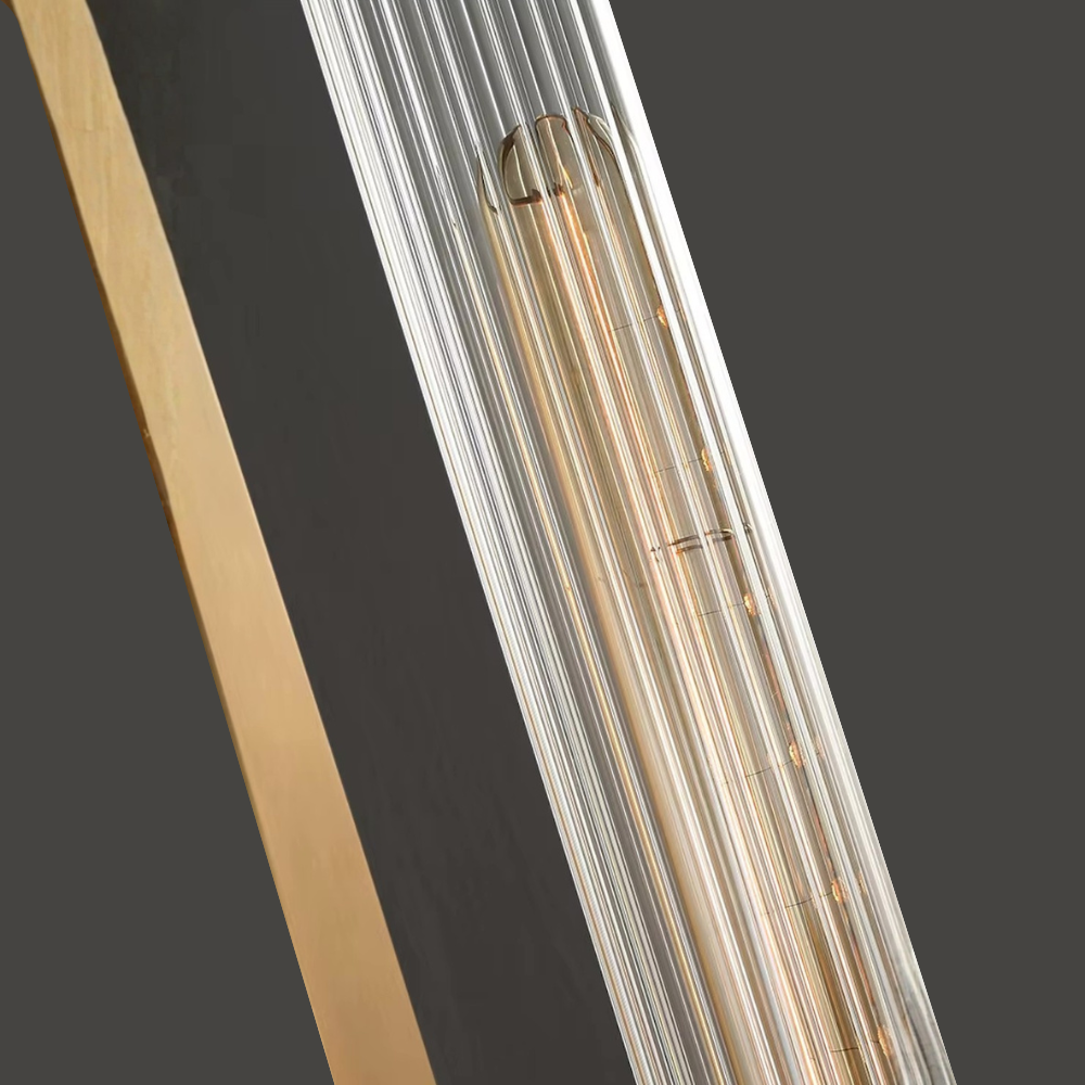 Clarion Modern Wall Sconce - Elegant Fluted Glass & Iron Wall Lights
