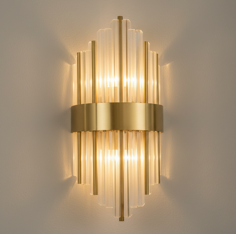 Elegant Crystal Wall Sconce - Adjustable LED Wall Lights for Modern Spaces