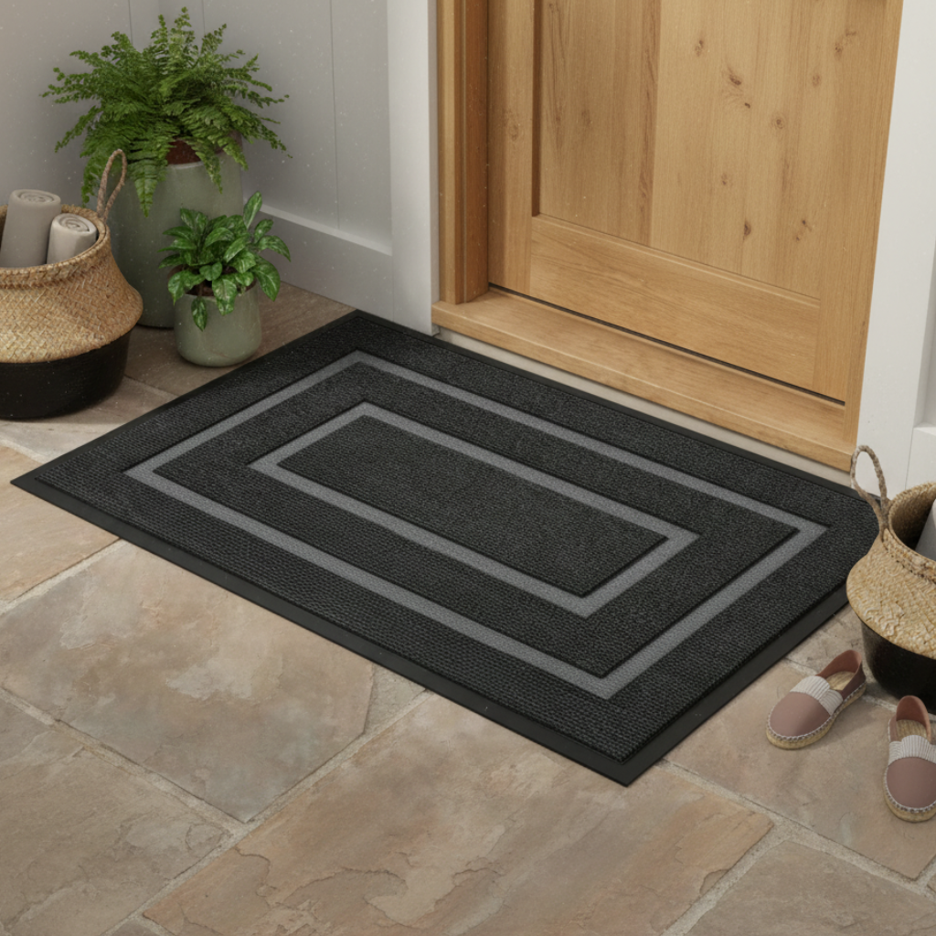 TerraMat - Non-Slip Curved Thread  Outdoor Doormat for Entryways & Patios