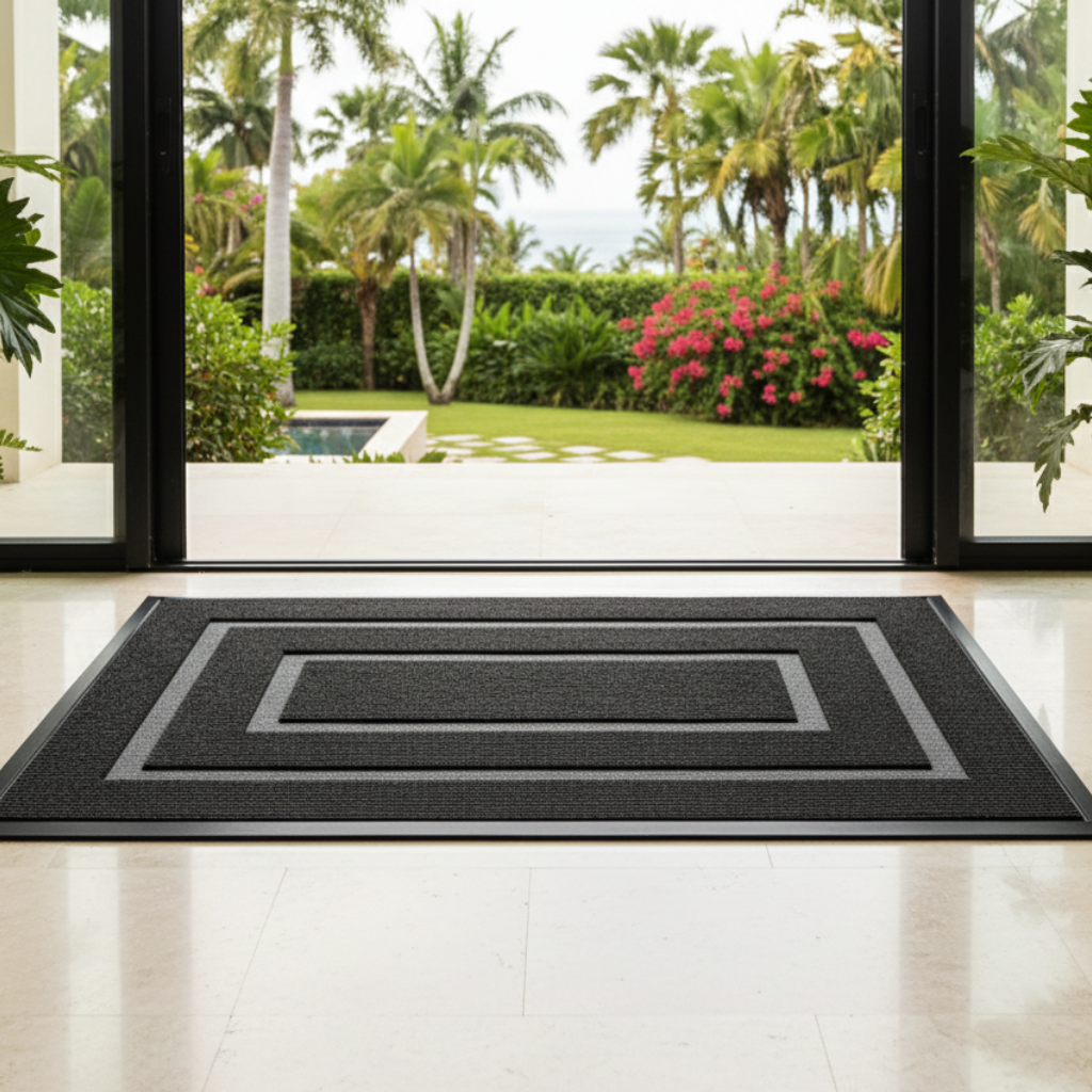 TerraMat - Non-Slip Curved Thread  Outdoor Doormat for Entryways & Patios