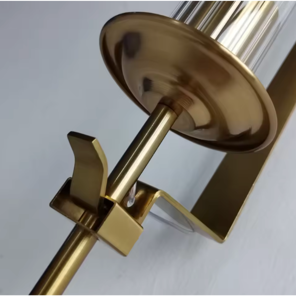 Clarion Modern Wall Sconce - Elegant Fluted Glass & Iron Wall Lights