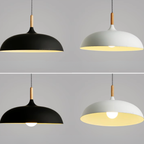 Haft Pendant Light - Scandinavian Kitchen Pendant Lighting with Wood & Iron
