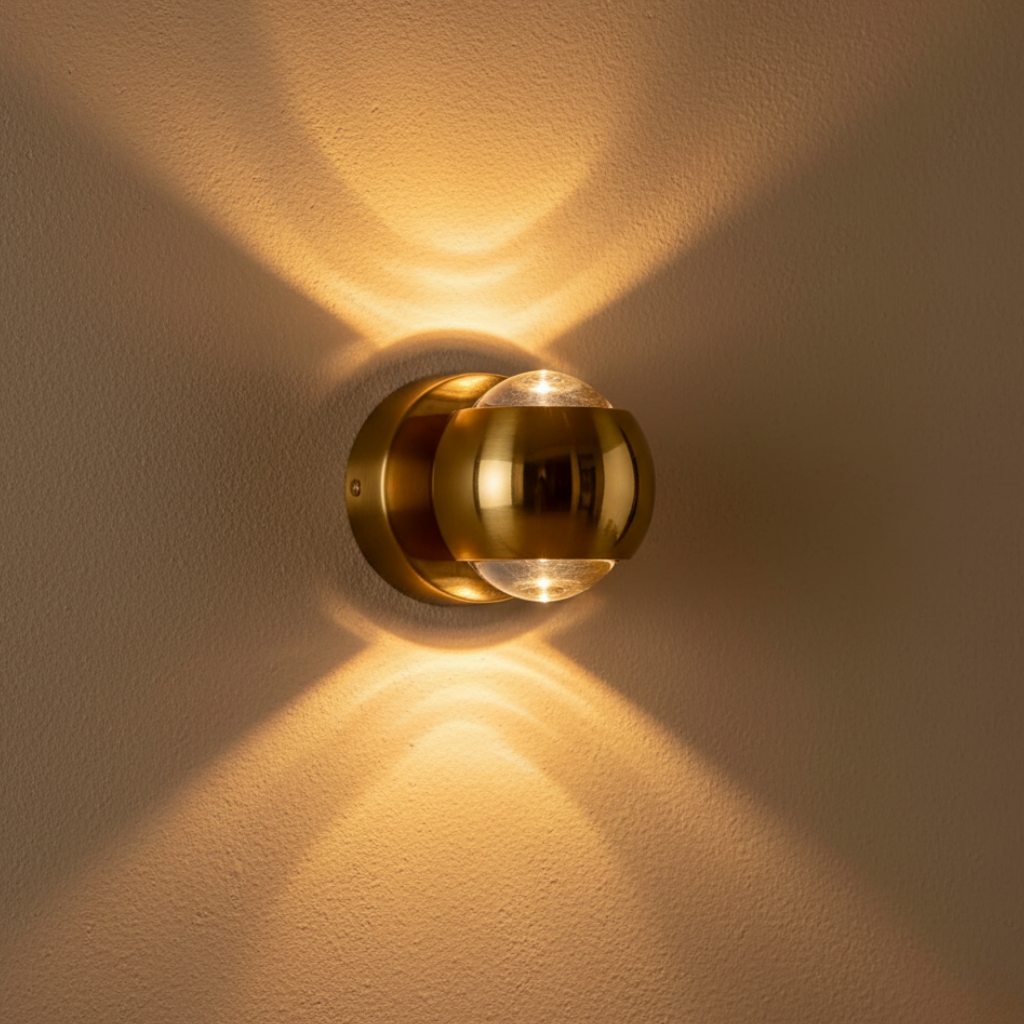 Diabolo Wall Light - Sculptural Hourglass Sconce with Dual Beam Illumination