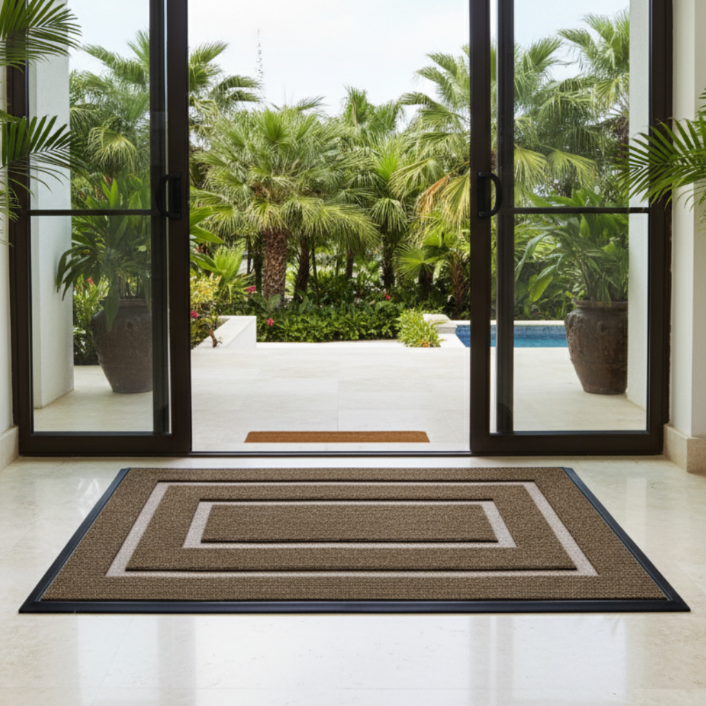 TerraMat - Non-Slip Curved Thread  Outdoor Doormat for Entryways & Patios