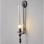 Clarion Modern Wall Sconce - Elegant Fluted Glass & Iron Wall Lights