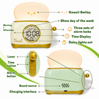 Toastie Digital Alarm Clock with Night Light & Temperature Display for Kids