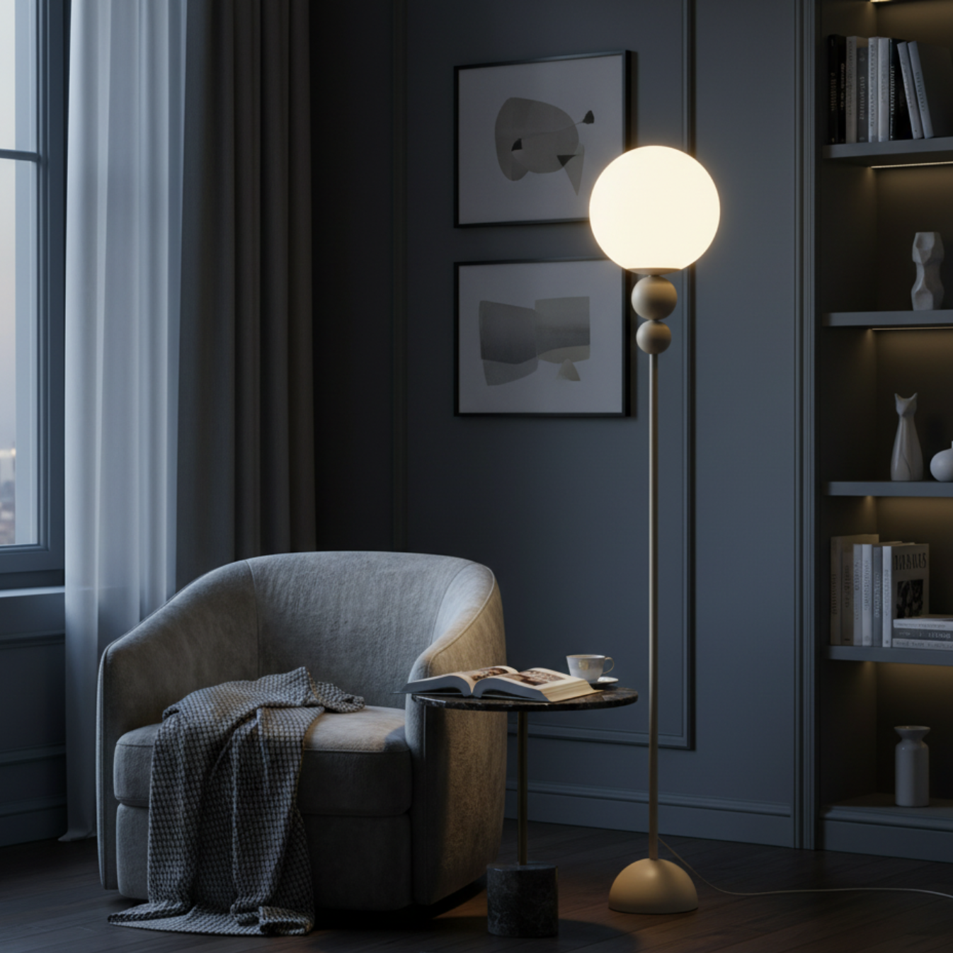 Clavora | Elegant Modern LED Floor Lamp for Living Room and Office