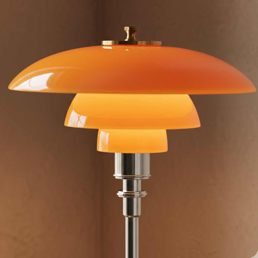 Scandinavian Style Glass Table Lamp - Minimalist LED Bedside & Desk Lighting