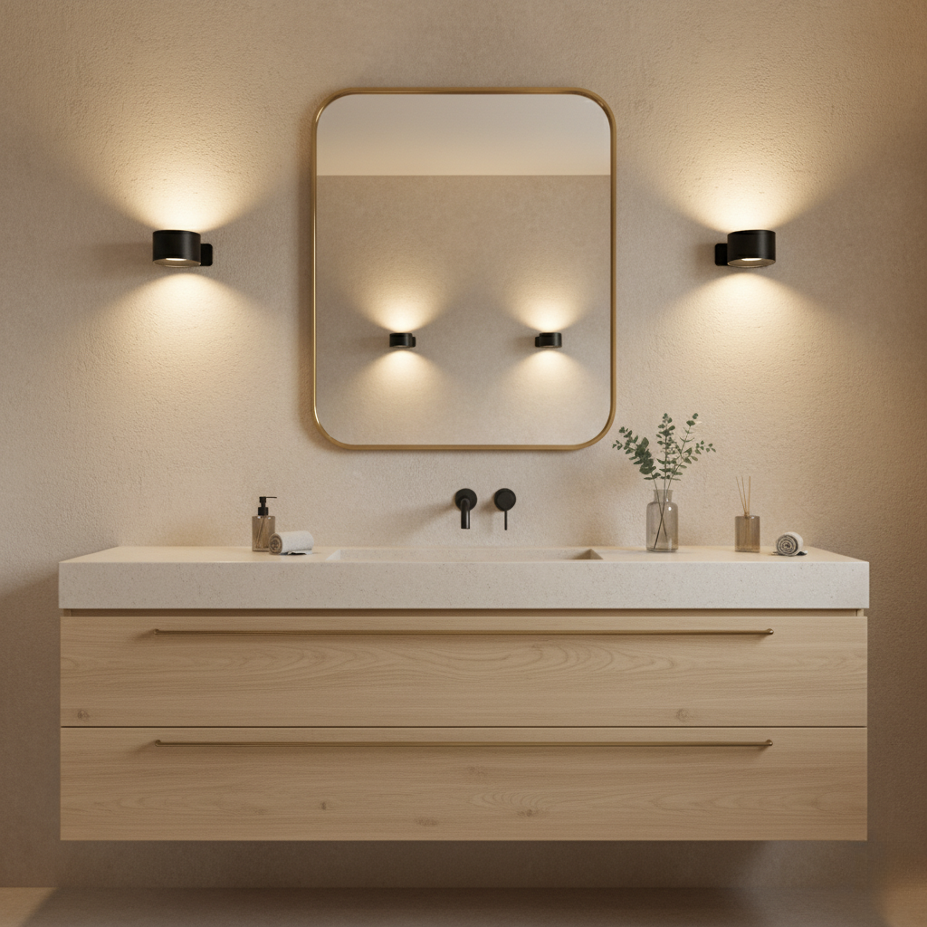 Pivot Easy-Stick – 360° Wireless Dual-Direction LED Wall Sconce, Battery Powered, USB Rechargeable