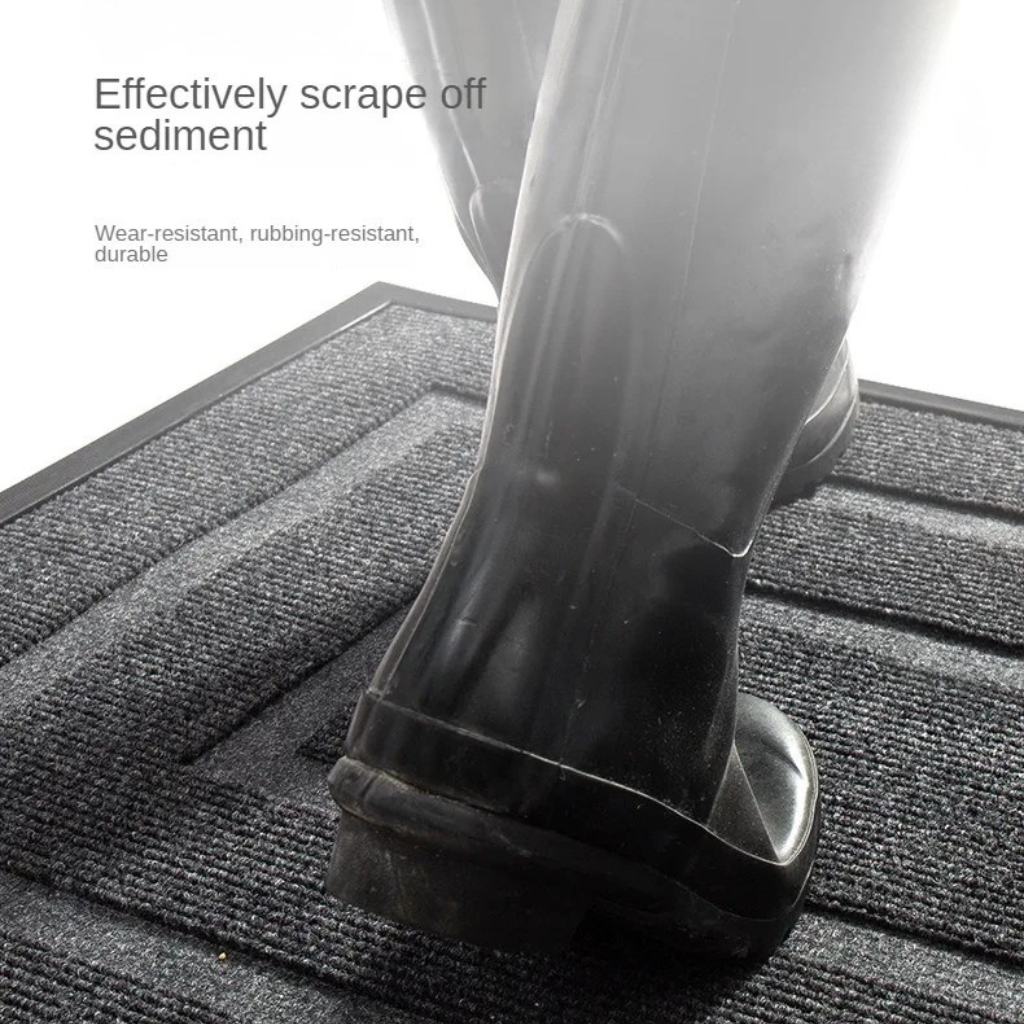 TerraMat - Non-Slip Curved Thread  Outdoor Doormat for Entryways & Patios