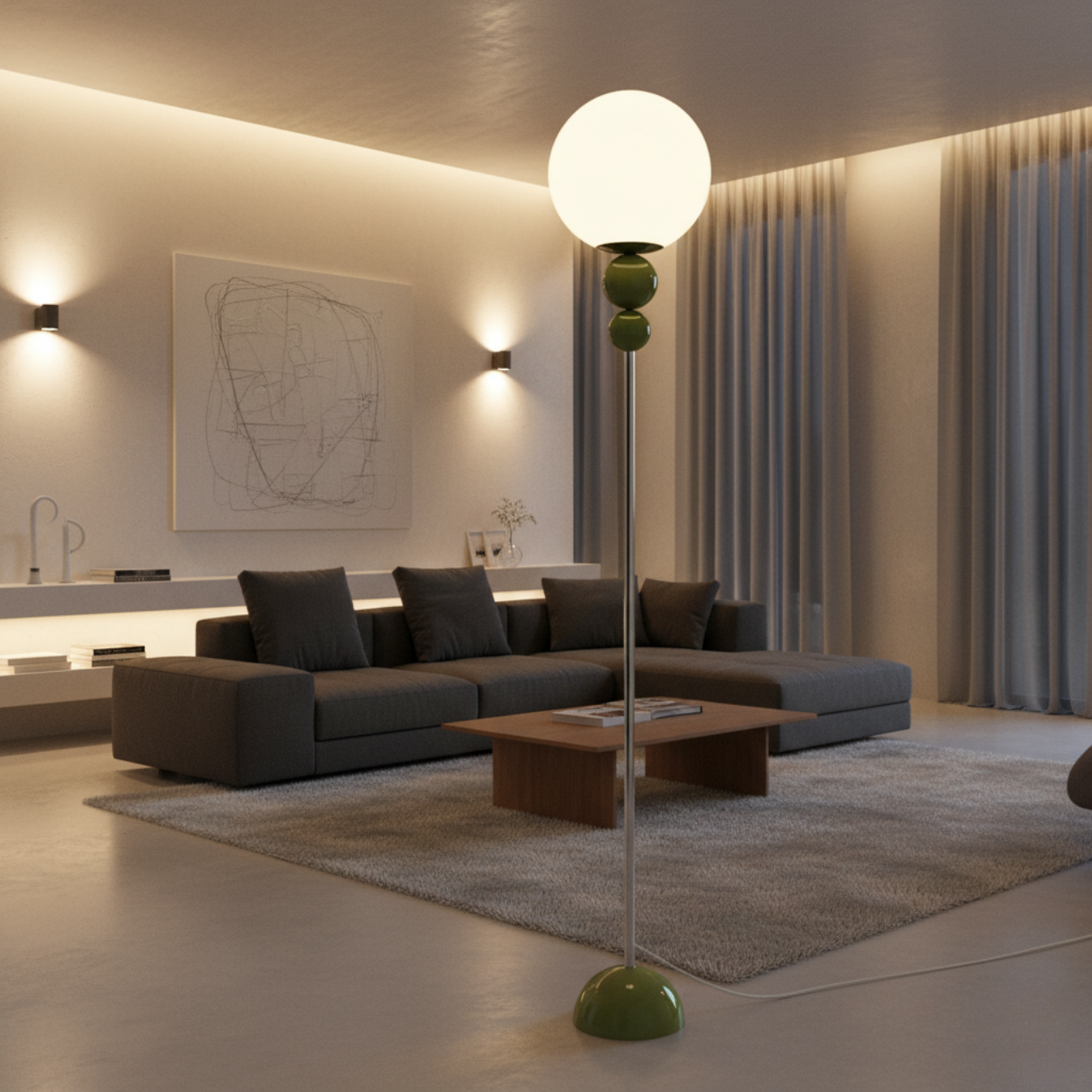 Clavora | Elegant Modern LED Floor Lamp for Living Room and Office