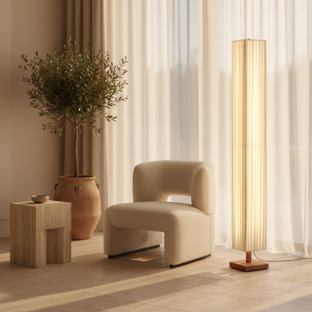 Hikari | Elegant Modern Japanese Floor Lamp with Soft Warm LED Light