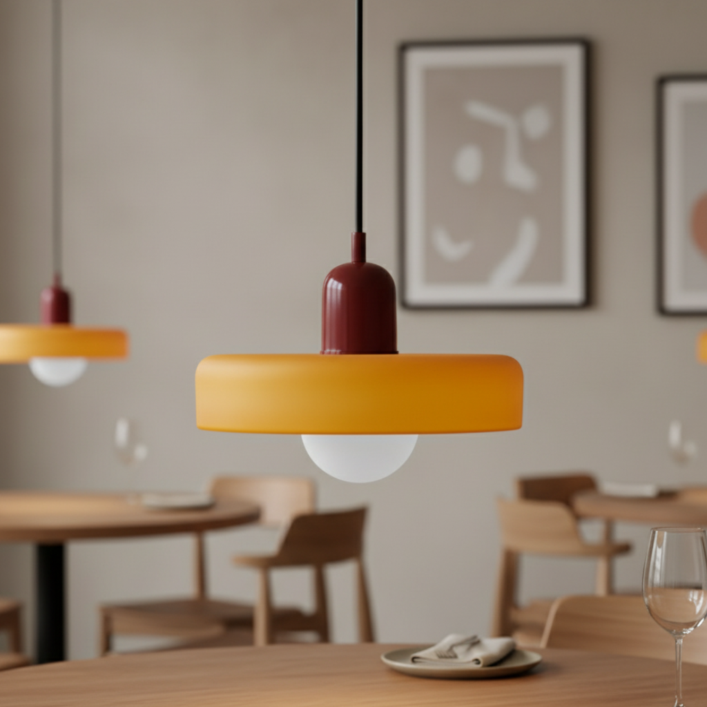 Bauhaus-Inspired Glass Pendant Light – Modern Kitchen Pendant Lighting for Island