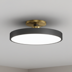 Datum Flush Mount Ceiling Light - Modern Two-Tone LED Fixture with Dimmable Option