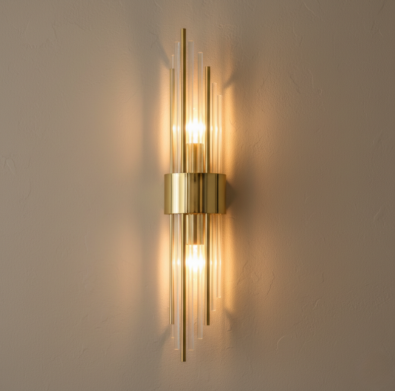 Elegant Crystal Wall Sconce - Adjustable LED Wall Lights for Modern Spaces