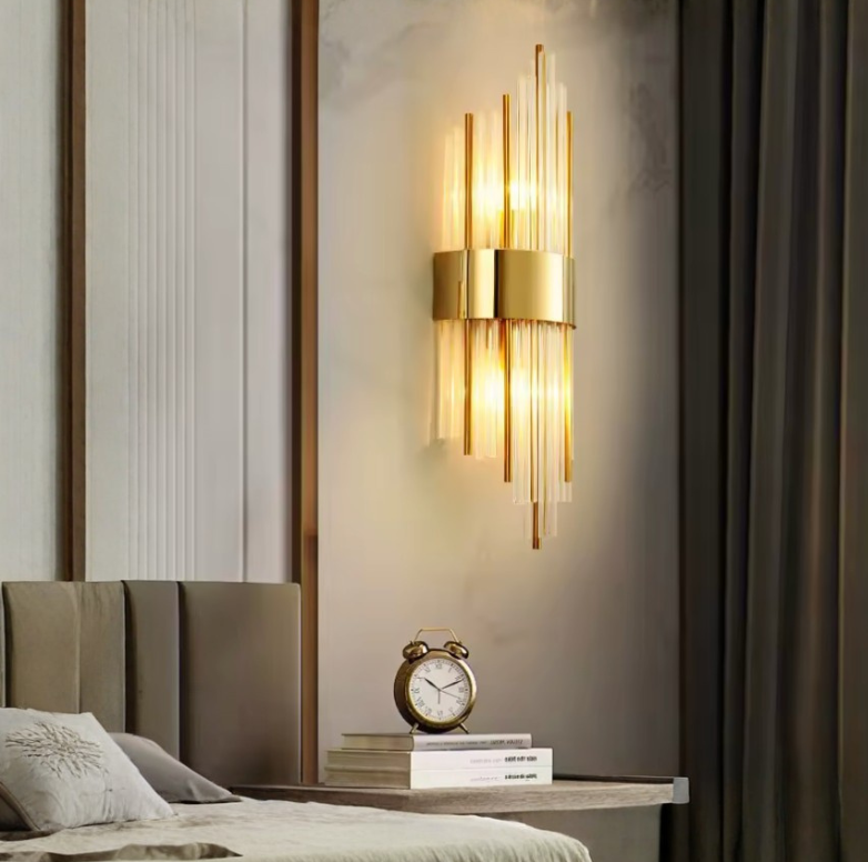 Elegant Crystal Wall Sconce - Adjustable LED Wall Lights for Modern Spaces