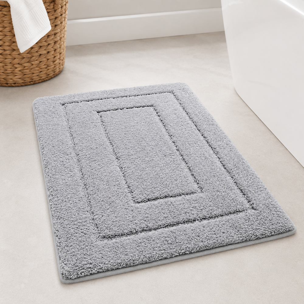 CloudStep Non-Slip Microfiber Bath Mat | Ultra-Absorbent Bathroom Rug for Modern Decor
