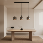 Elegant Glass Pendant Light with Smoked Glass Lampshade for Sophisticated Spaces