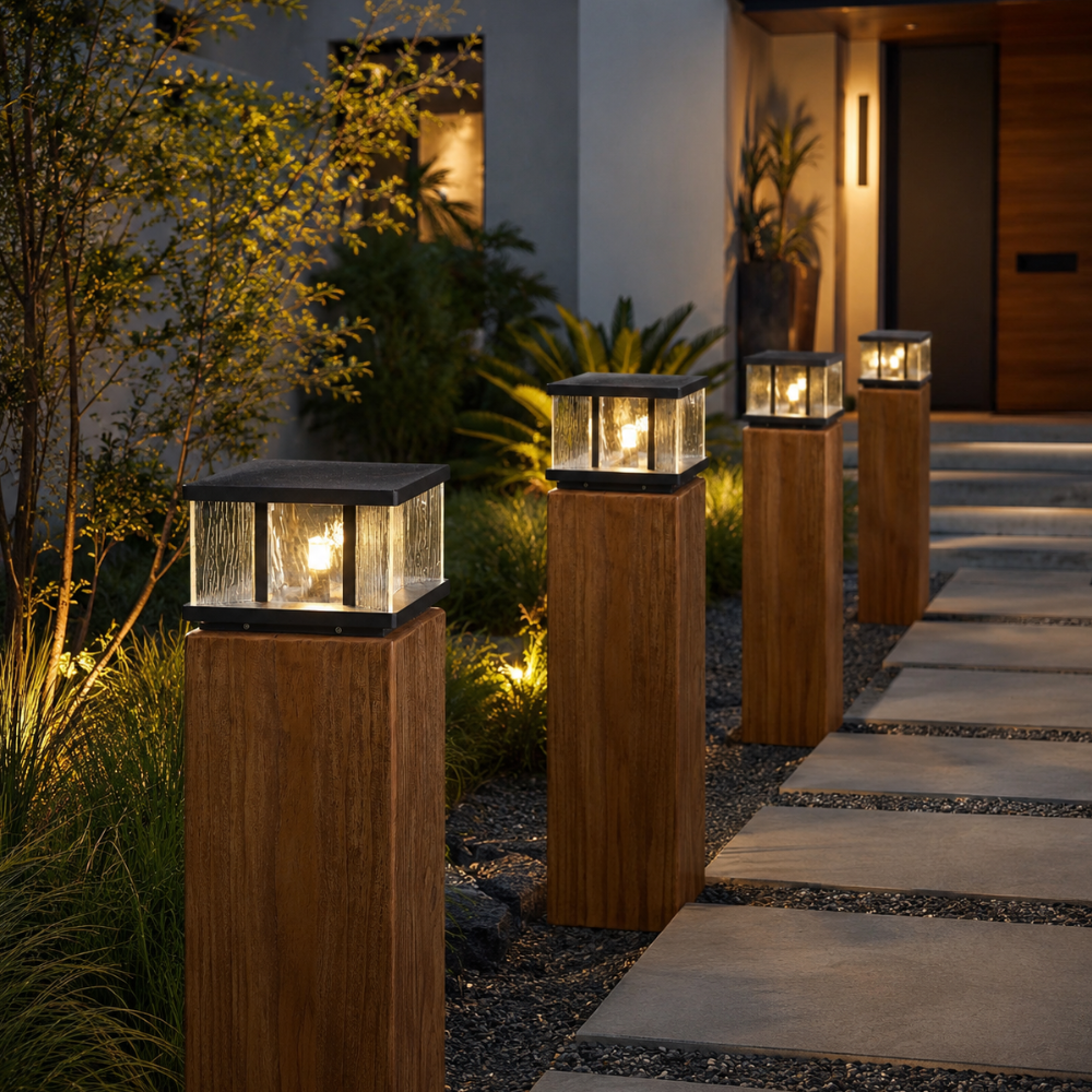 Modern Outdoor Pillar Light - Waterproof Aluminum Pillar Lamp for Pathways