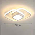 Sleek Double Ring Flush Mount Ceiling Light - Modern LED Fixture