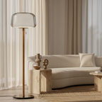 Glasstique | Chic Modern Glass Floor Lamp for Living Room Ambiance