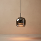 Elegant Glass Pendant Light with Smoked Glass Lampshade for Sophisticated Spaces