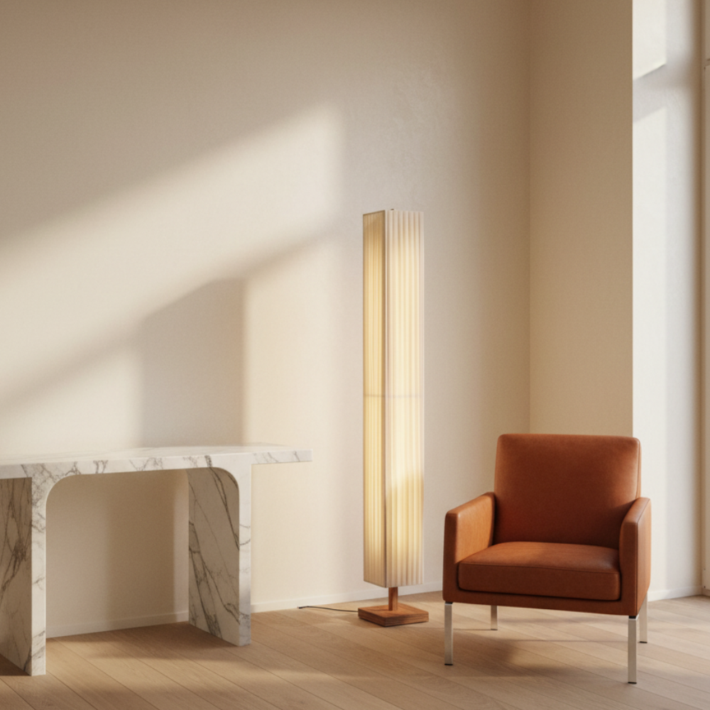 Hikari | Elegant Modern Japanese Floor Lamp with Soft Warm LED Light