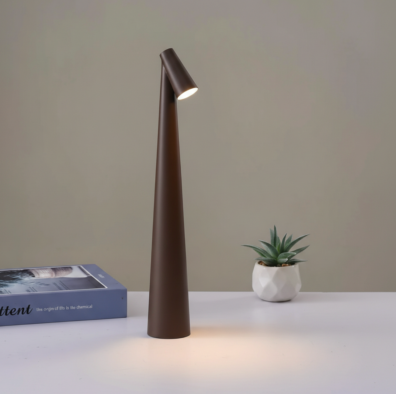 Wireless LED Table Lamp with Touch Dimming Function