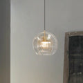 June Glass Globe Pendant Light Clear &Amber