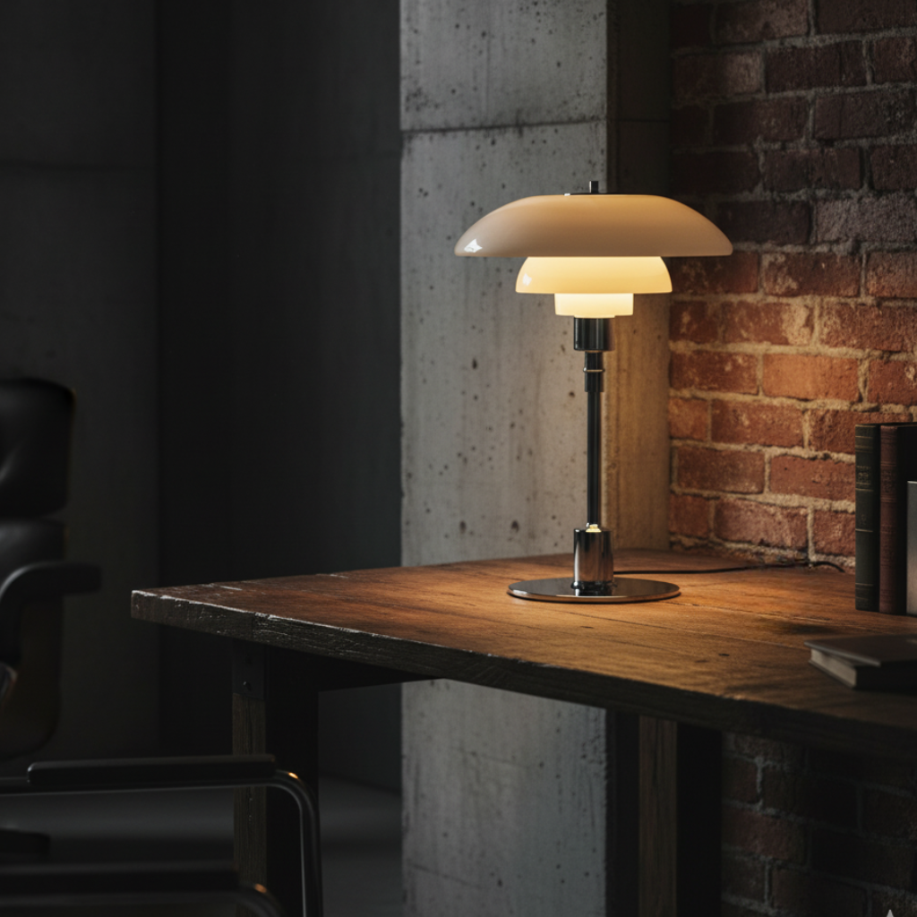 Scandinavian Style Glass Table Lamp - Minimalist LED Bedside & Desk Lighting