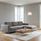 Contemporary Arc Floor Lamp - Modern Dome Shade for Living Room Decor