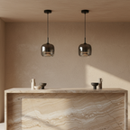 Elegant Glass Pendant Light with Smoked Glass Lampshade for Sophisticated Spaces