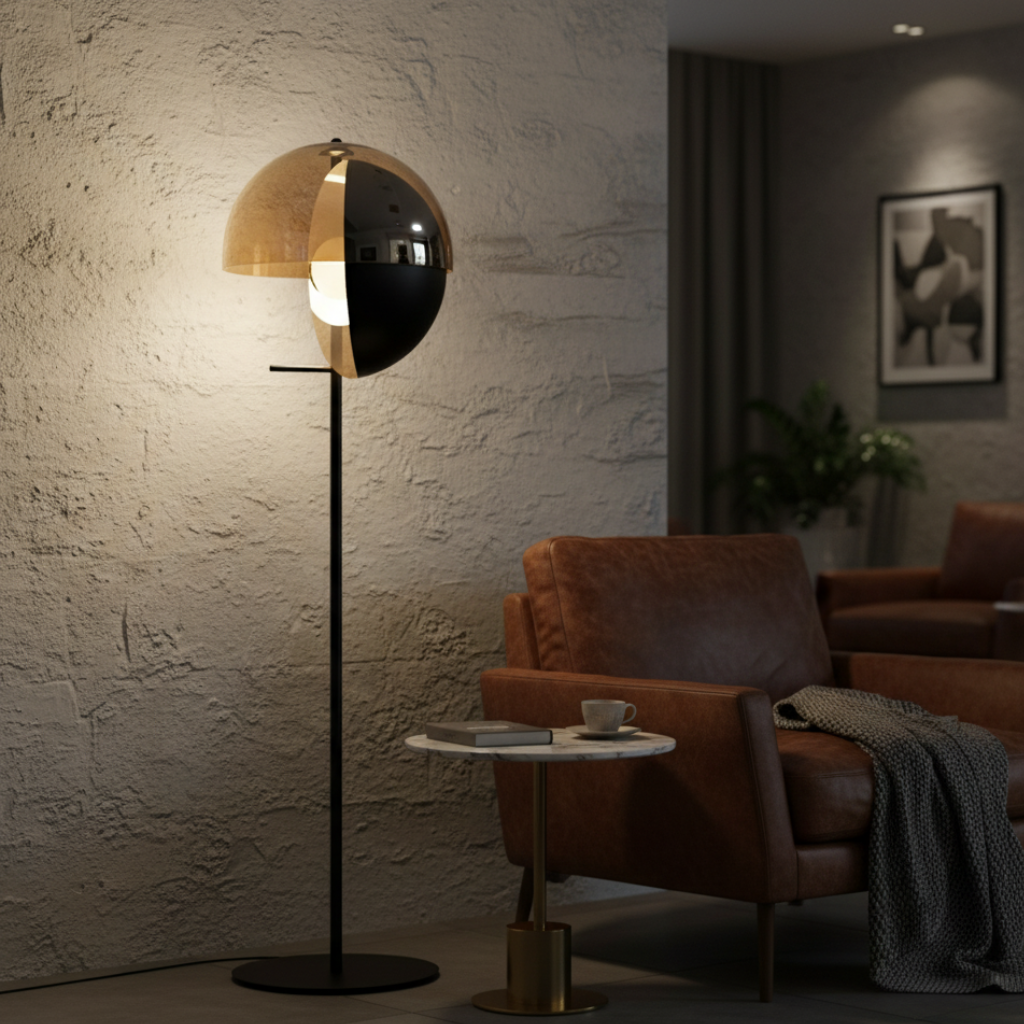 Neralith Soma Modern Floor Lamp - Elegant Glass Standing Lamp for Living Room