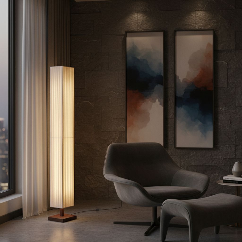 Hikari | Elegant Modern Japanese Floor Lamp with Soft Warm LED Light