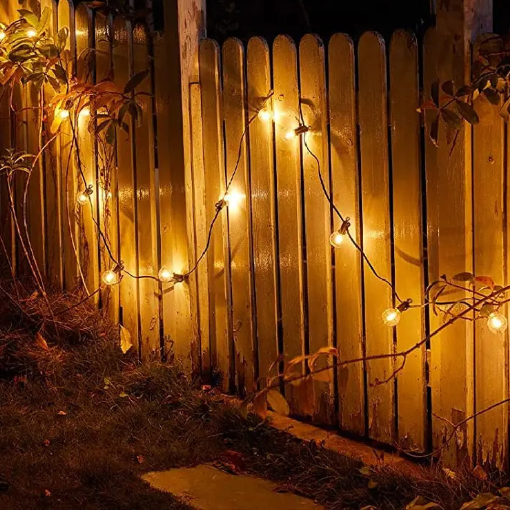 Outdoor Solar String Lights - LED Globe Patio Lights for Garden Decor