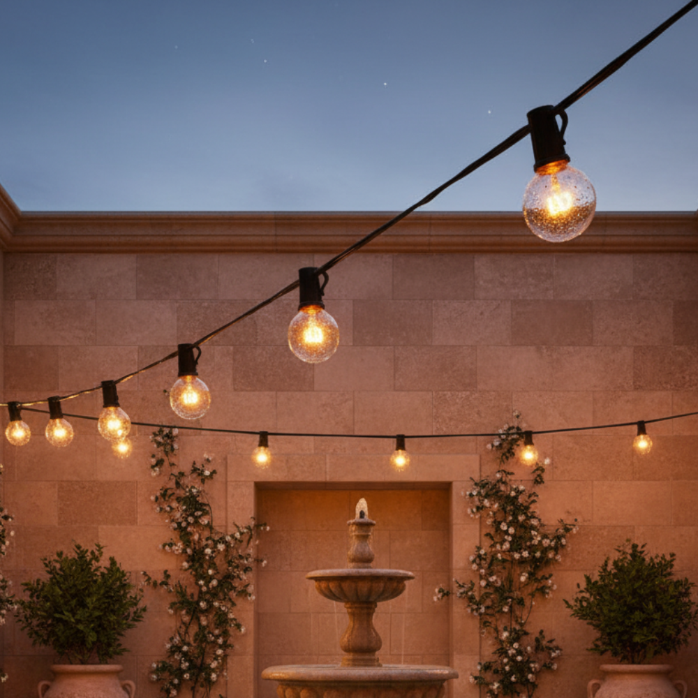 Outdoor Solar String Lights - LED Globe Patio Lights for Garden Decor