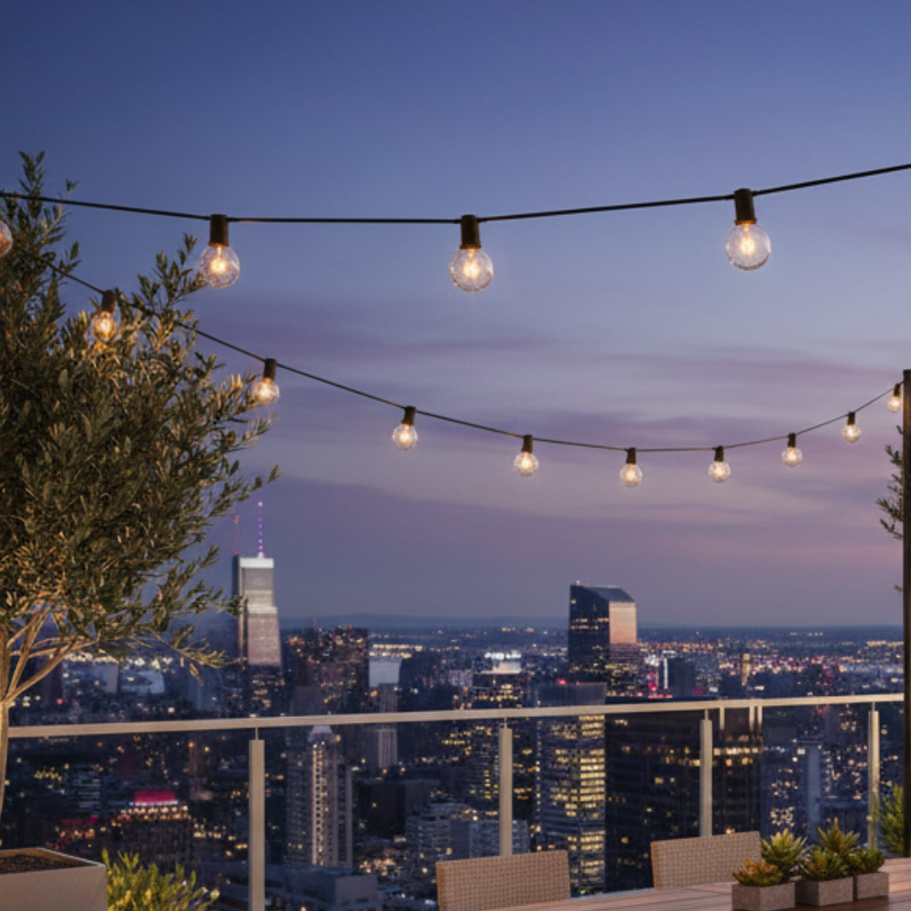 Outdoor Solar String Lights - LED Globe Patio Lights for Garden Decor