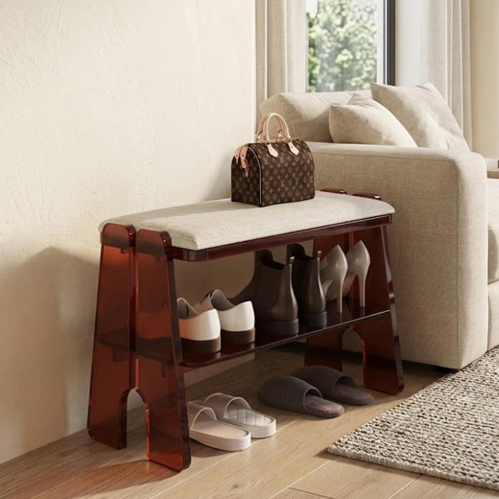 Modern Minimalist Shoe Storage Cabinet - 2/3 Tier Cotton Linen Design for Entryway