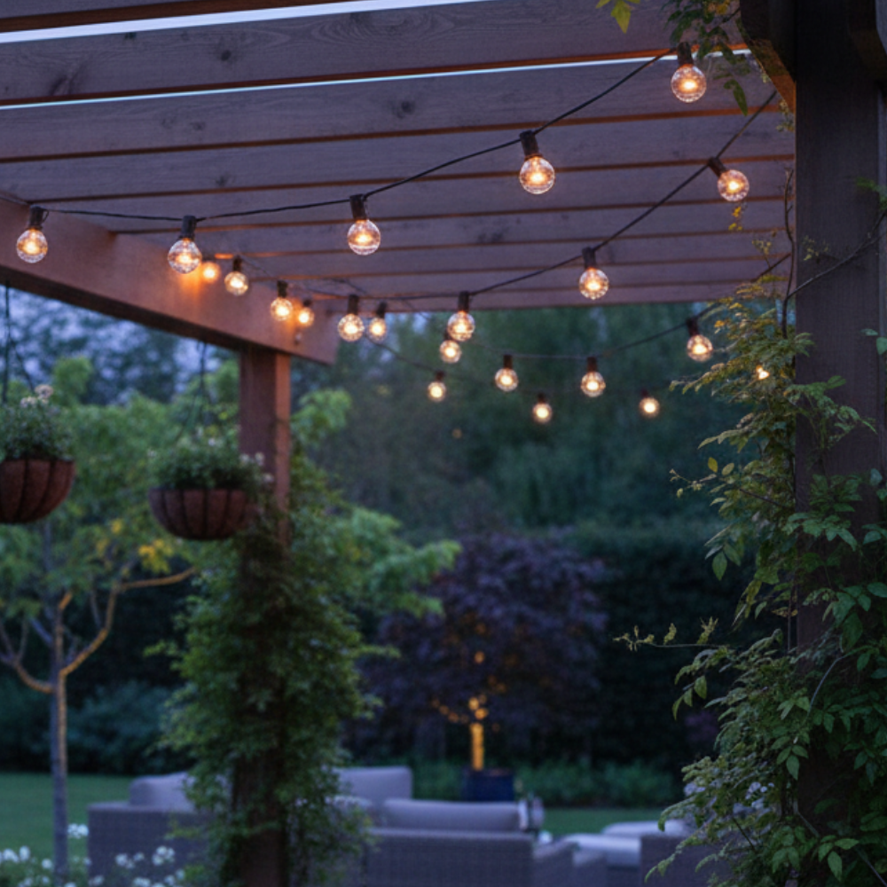 Outdoor Solar String Lights - LED Globe Patio Lights for Garden Decor