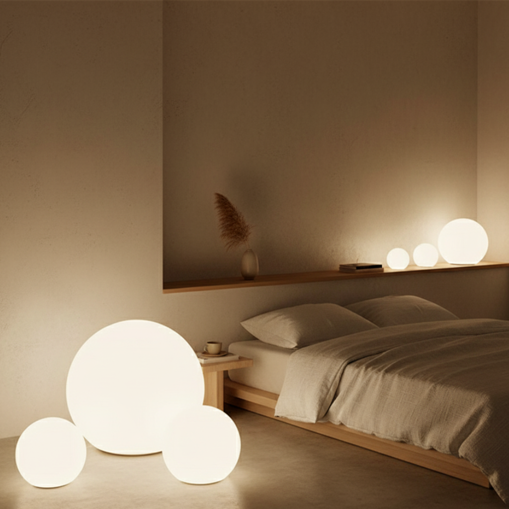 SphereGlow | Stylish Eco-Friendly Modern Ball Lamp with 16 Color Options