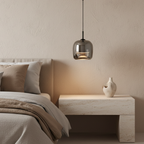 Elegant Glass Pendant Light with Smoked Glass Lampshade for Sophisticated Spaces