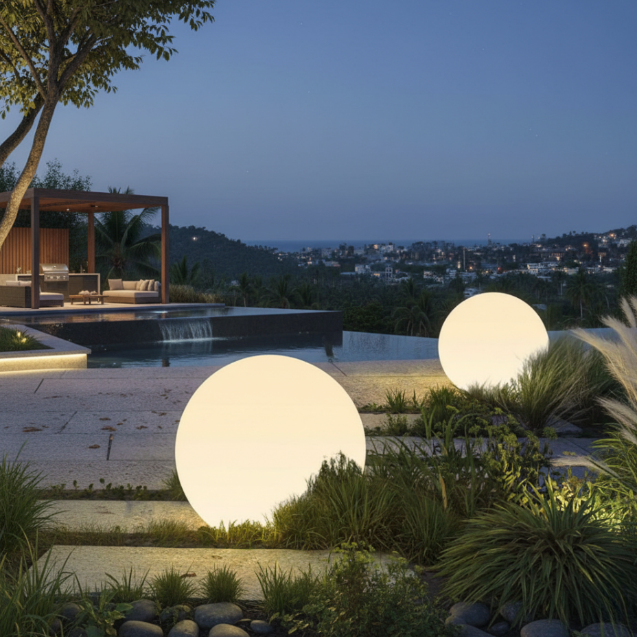 SphereGlow | Stylish Eco-Friendly Modern Ball Lamp with 16 Color Options