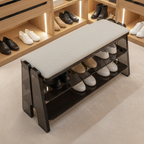 Modern Minimalist Shoe Storage Cabinet - 2/3 Tier Cotton Linen Design for Entryway