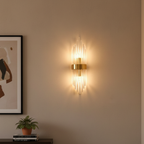 Elegant Crystal Wall Sconce - Adjustable LED Wall Lights for Modern Spaces