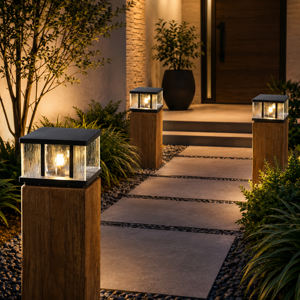 Modern Outdoor Pillar Light - Waterproof Aluminum Pillar Lamp for Pathways