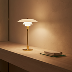Scandinavian Style Glass Table Lamp - Minimalist LED Bedside & Desk Lighting